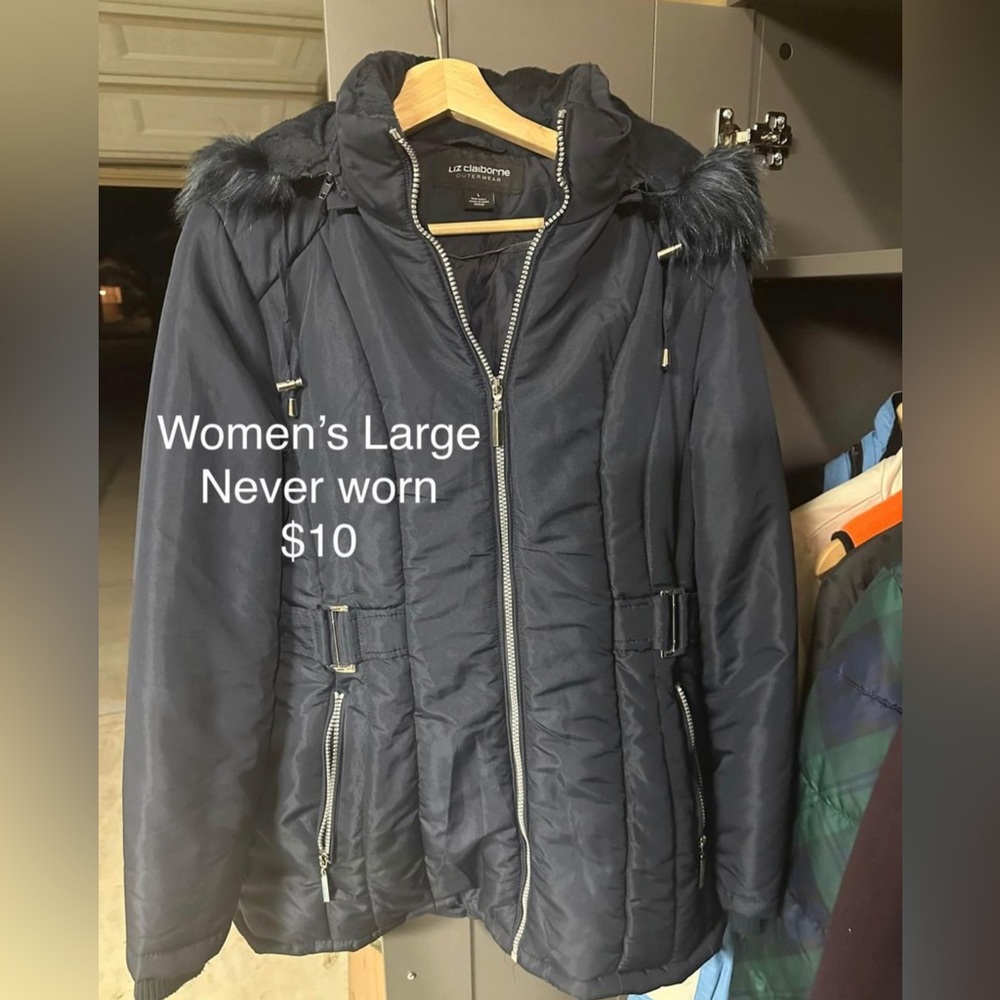 Dark Blue Women’s Large Winter Coat